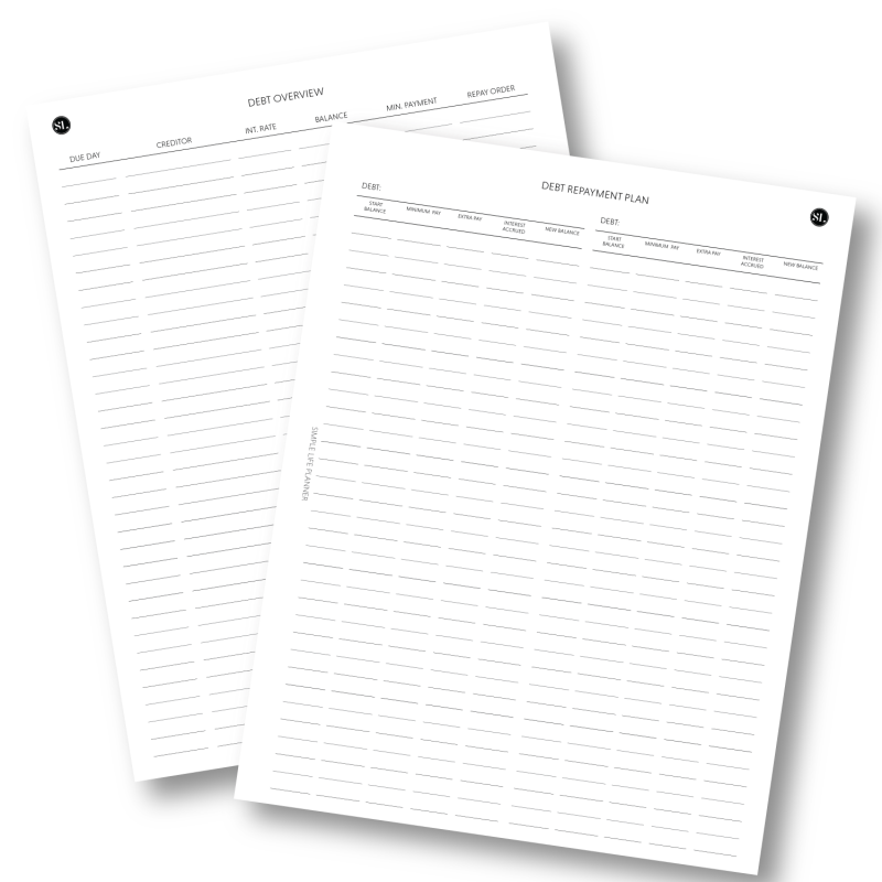 Debt Overview and Repayment Plan Tracker - Digital Planner