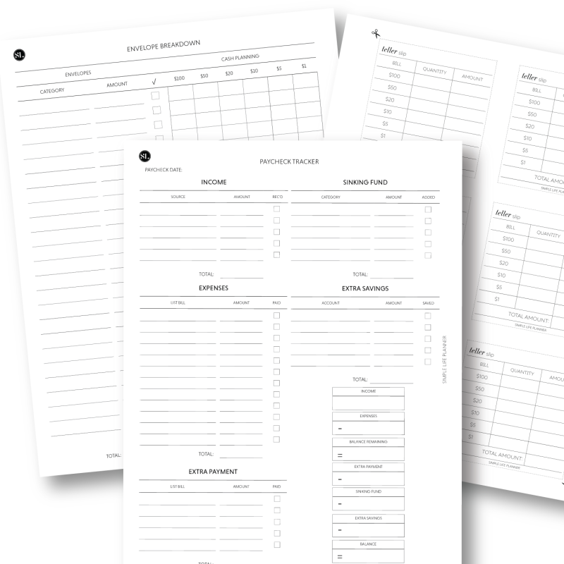 Paycheck Tracker Bundle - Digital Download